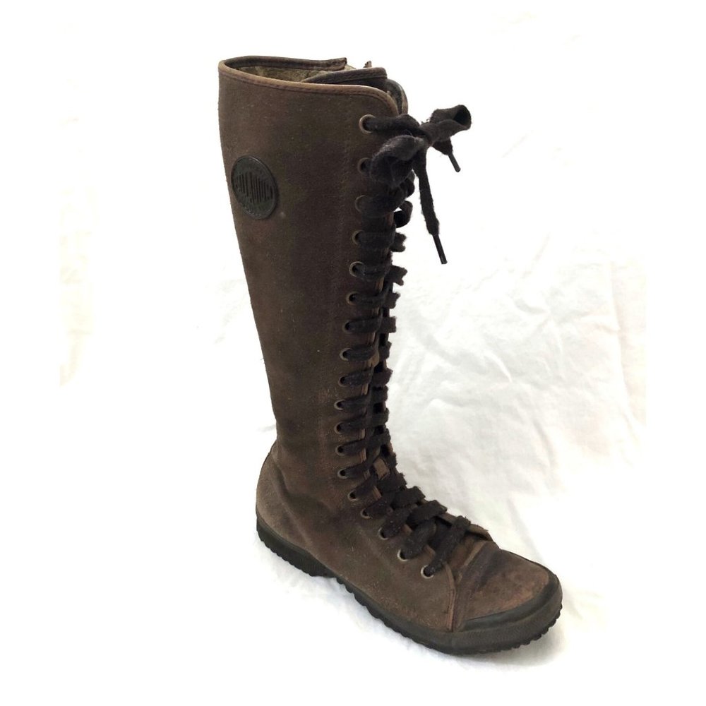 Palladium Lace Up Knee High Boots